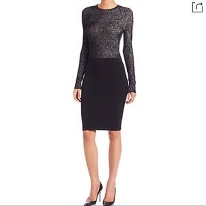 Theory Womens‎ Black Knit Long Sleeve Formal Dress Size Small Workwear